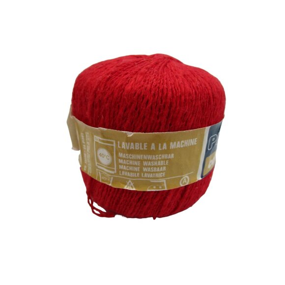 Pinguoin Red Cotton Linen Yarn 50g 135m 150yds 4 Ply Machine Washable - Picture 9 of 11